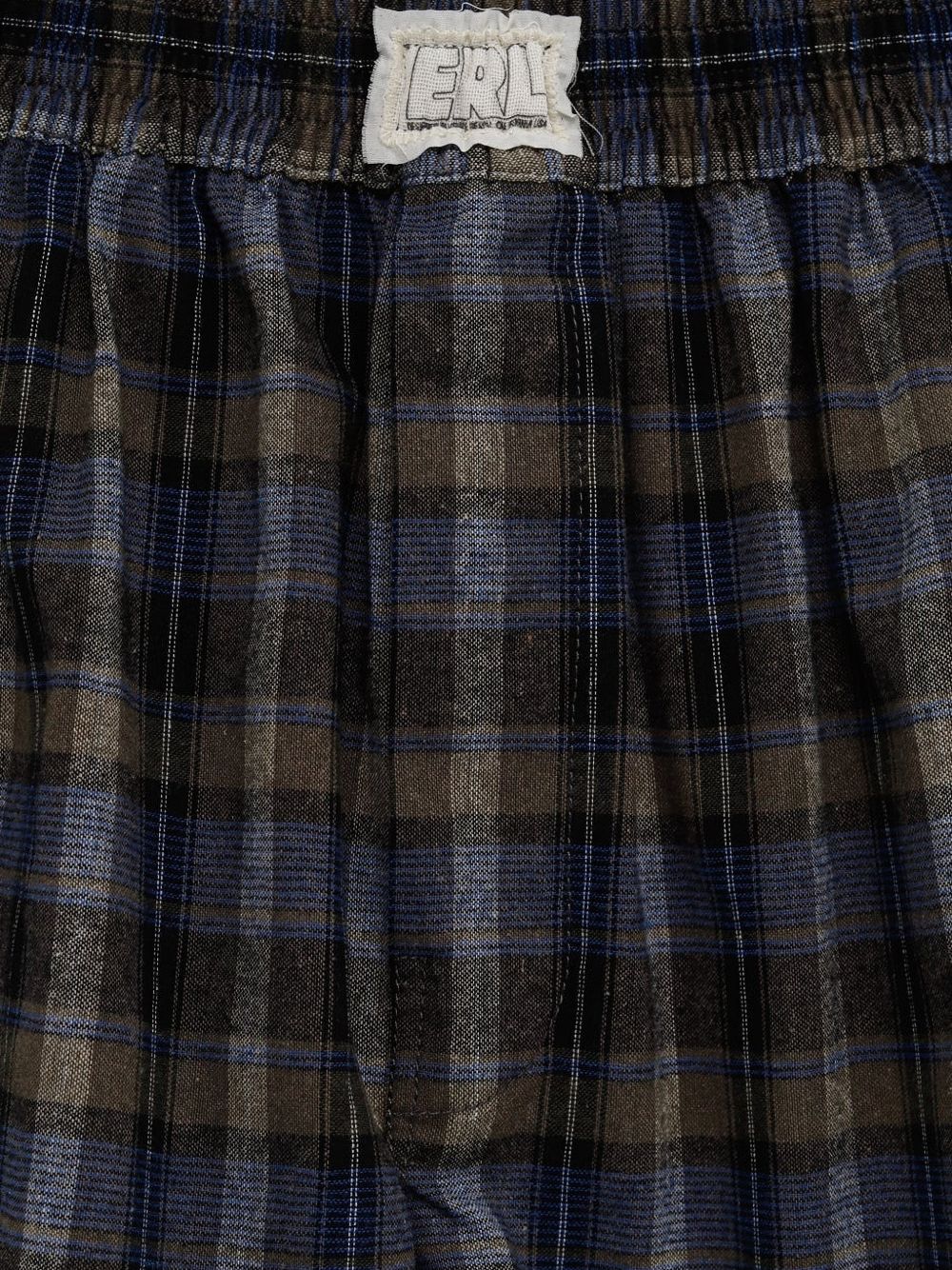 Boxer a quadri in marrone e blu Erl - unisex 
