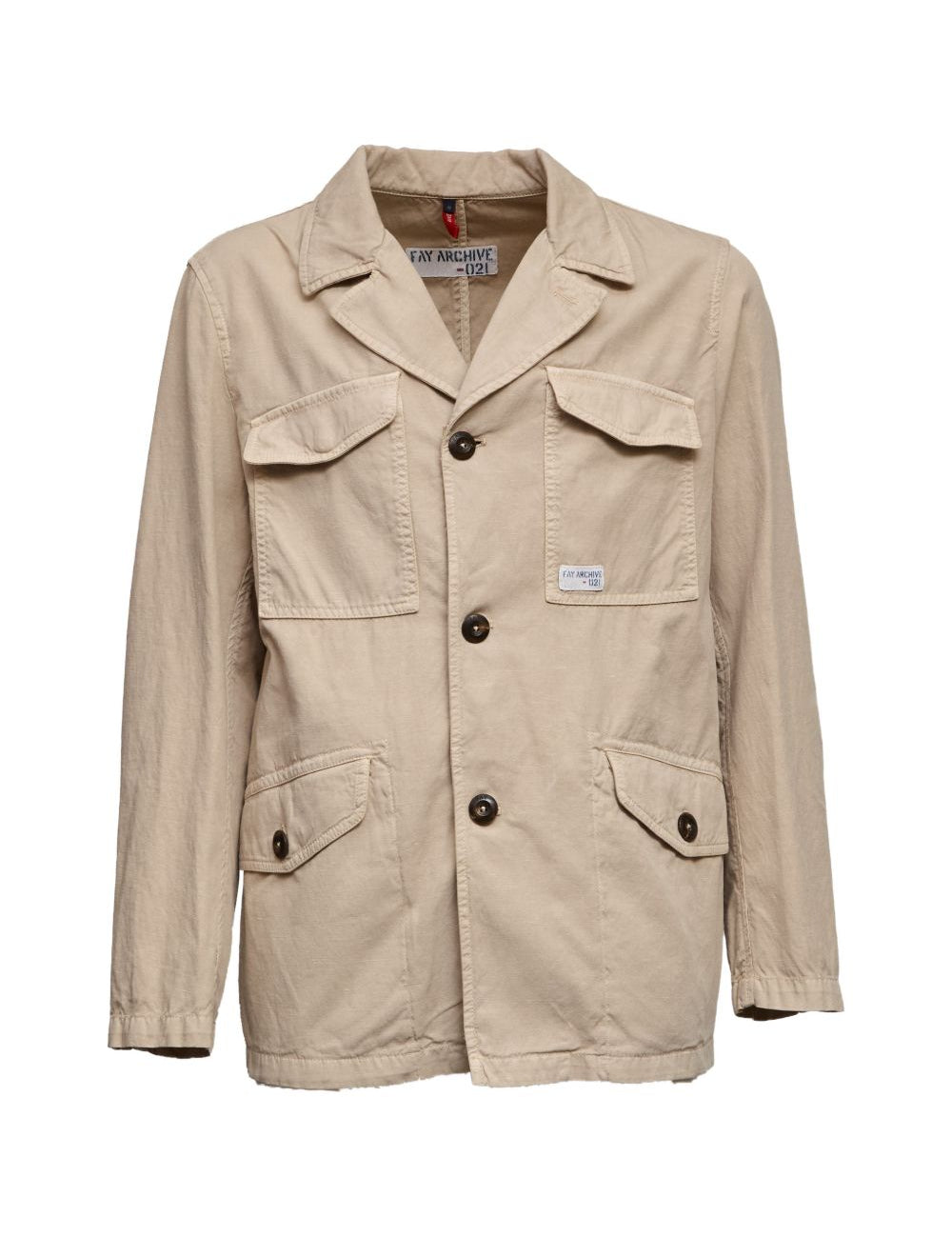 Giacca con tasche applicate in beige Fay - uomo 