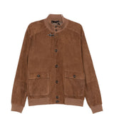 Giacca bomber in pelle in marrone Fay - uomo 