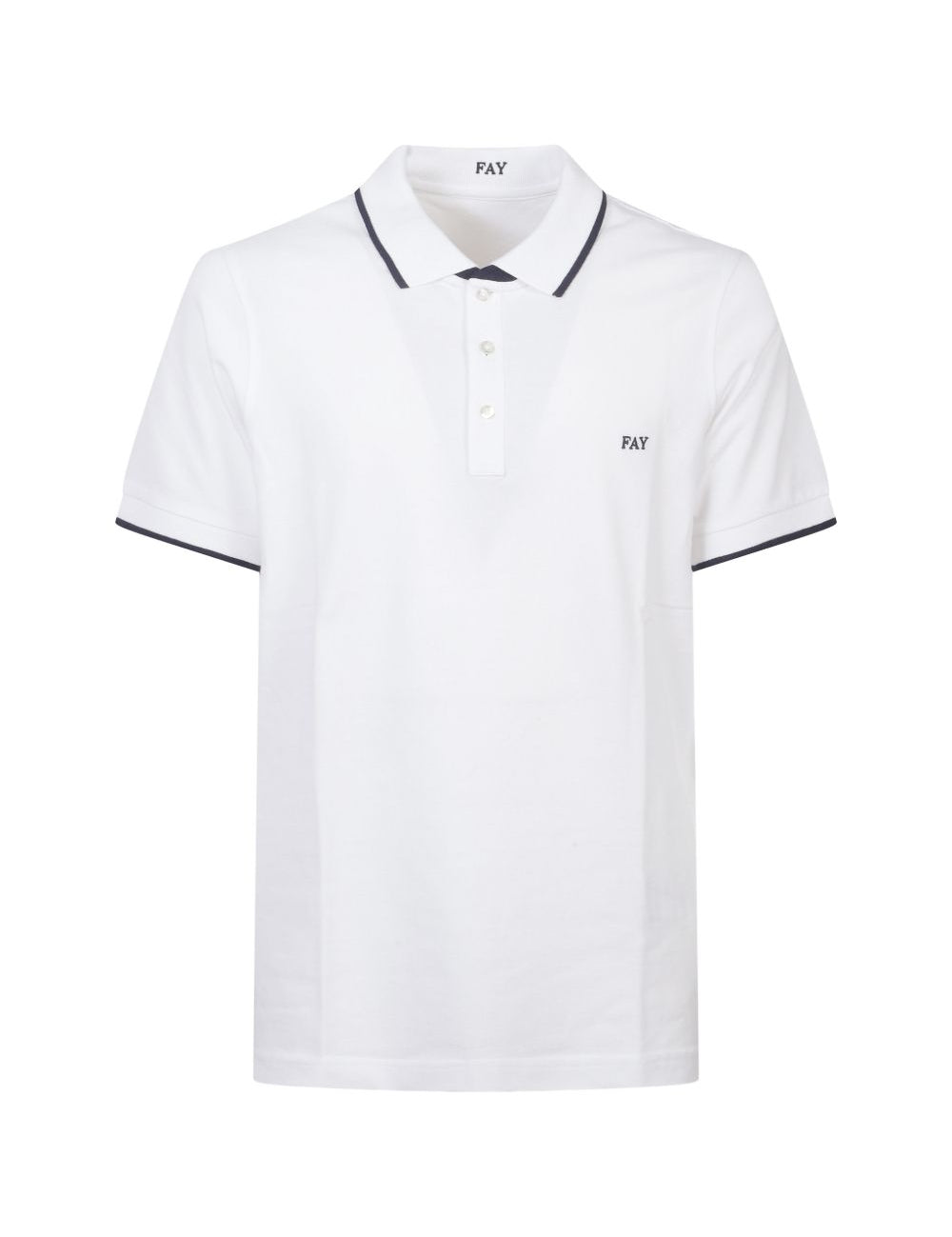 Polo con colletto a punta in bianco Fay - uomo 