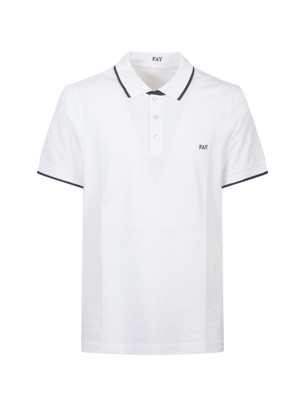 Polo con colletto a punta in bianco Fay - uomo 