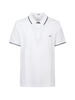 Fay white pointed collar polo shirt - men