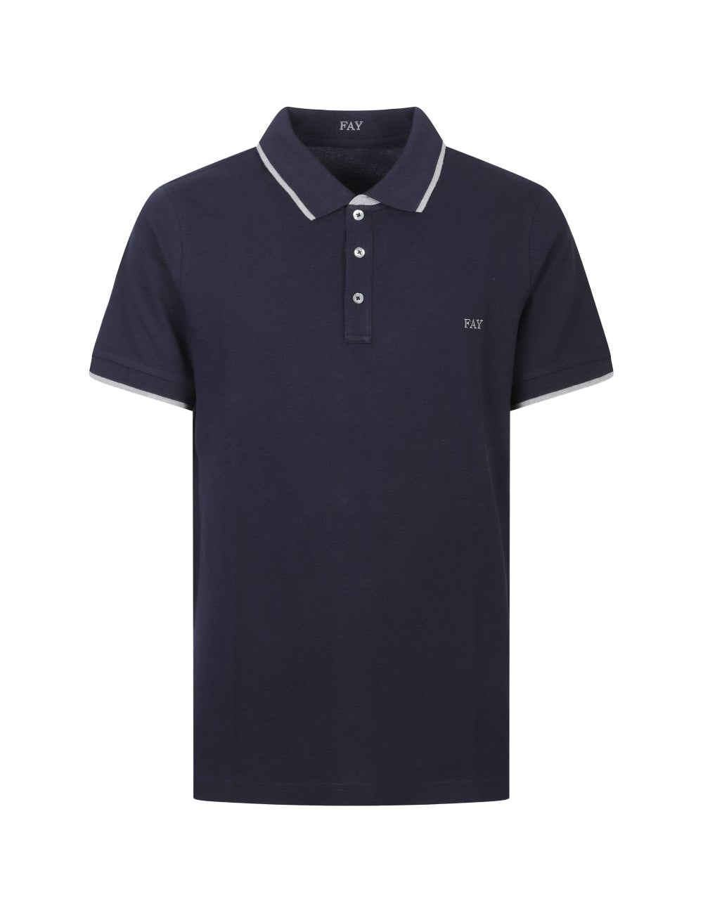 Polo aderente in blu Fay - uomo 