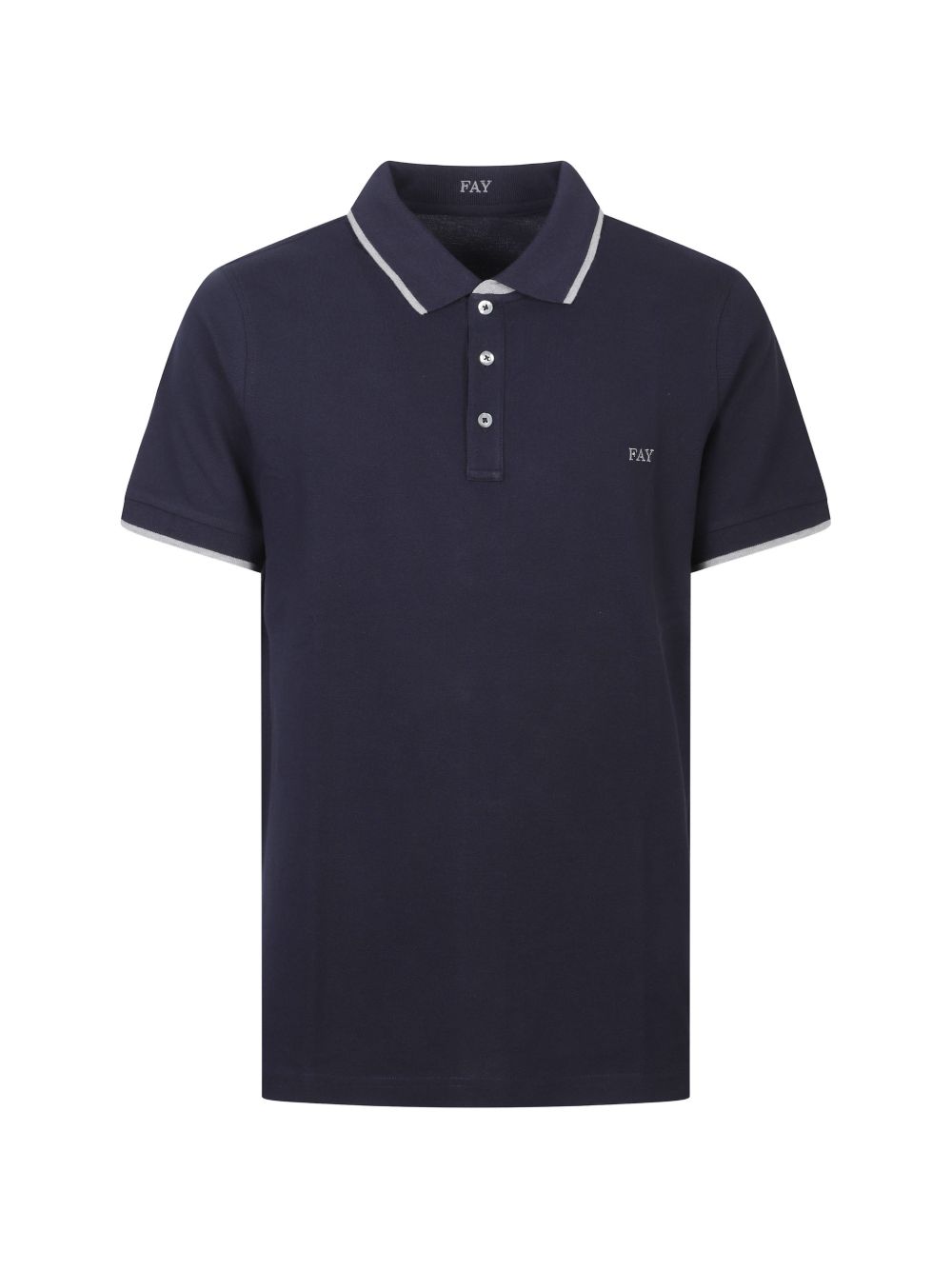 Polo aderente in blu Fay - uomo 