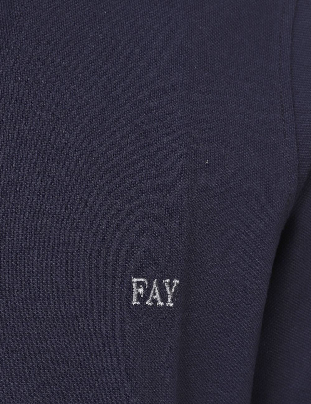 Polo aderente in blu Fay - uomo 