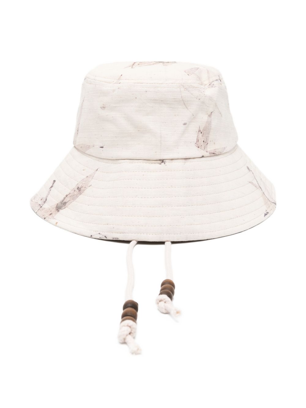 Cappello bucket con logo bamboo in beige Feng chen wang - uomo 