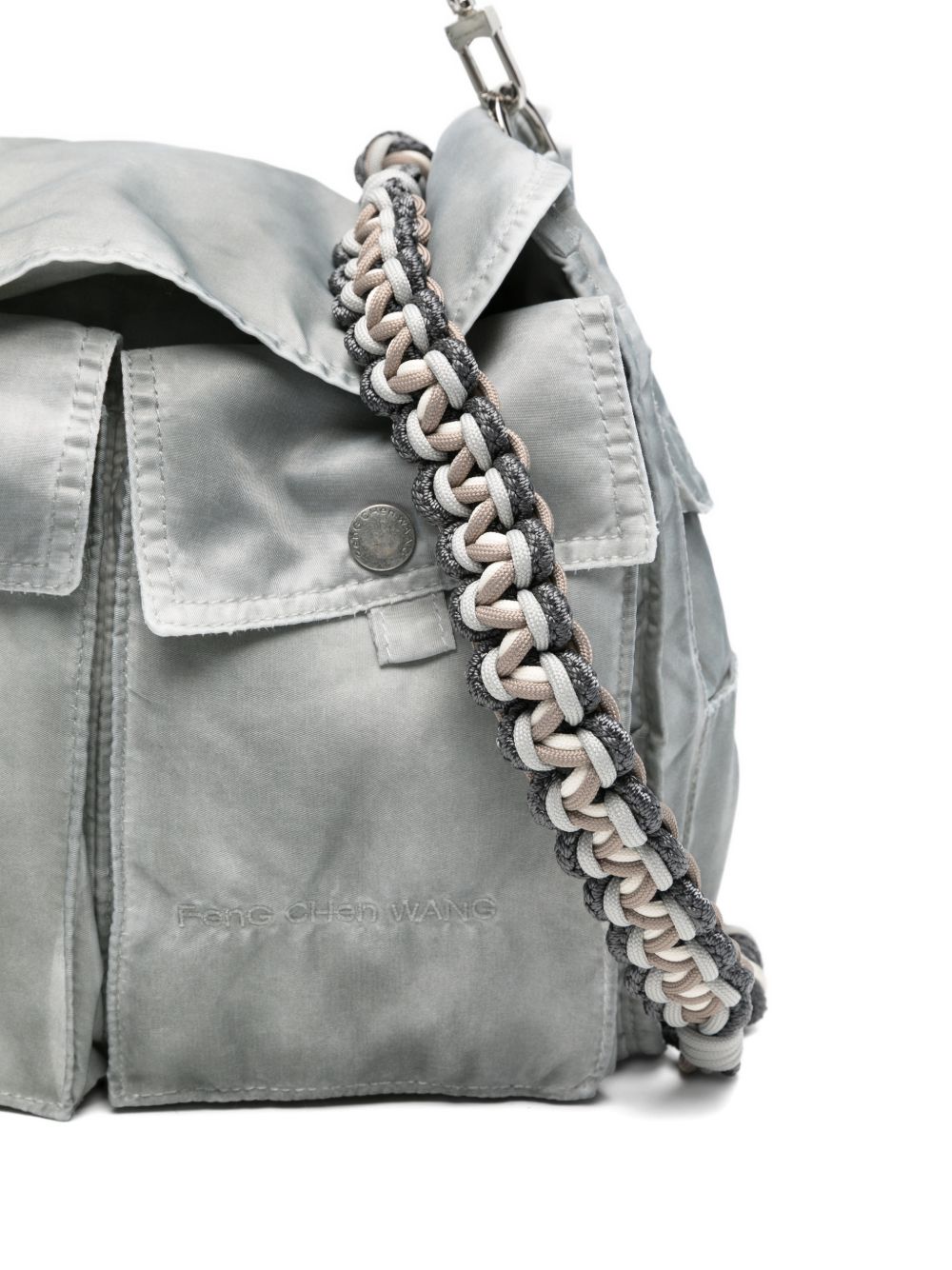 Borsa con manico intrecciato in grigio Feng chen wang - unisex 