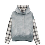 Felpa con maniche a quadri in grigio Feng chen wang - uomo 