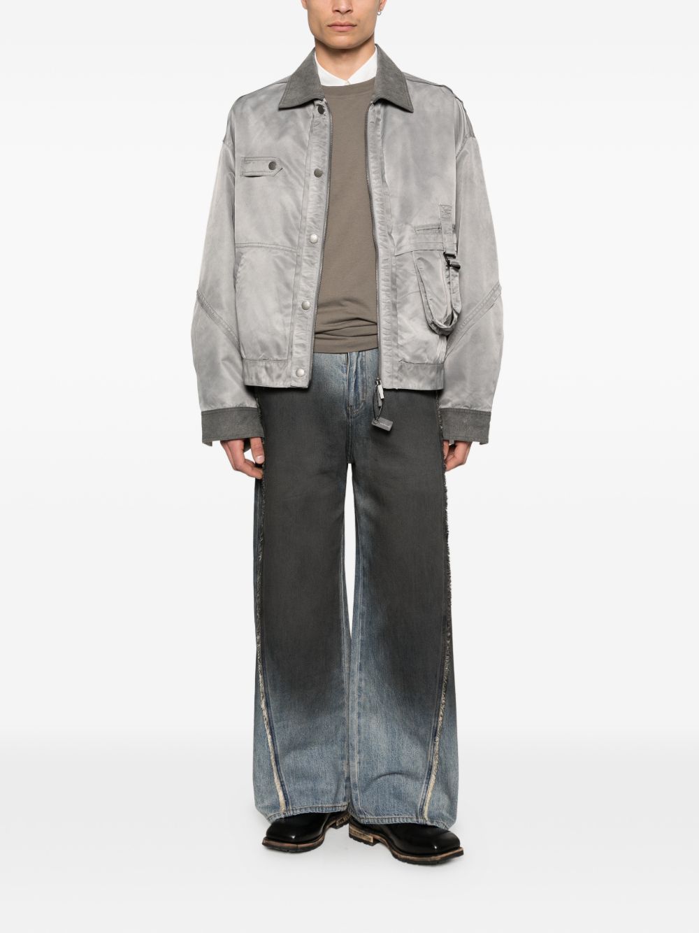 Giacca bomber con tasche in grigio Feng Chen Wang - uomo 