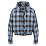 Giacca a quadri con cappuccio in blu Feng Chen Wang - uomo 