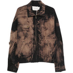 Giacca tie-dye con effetto vissuto in nero e kaki Feng chen wang - uomo 