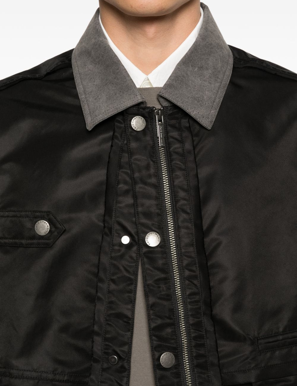 Giacca bomber con tasche in nero Feng Chen Wang - uomo 
