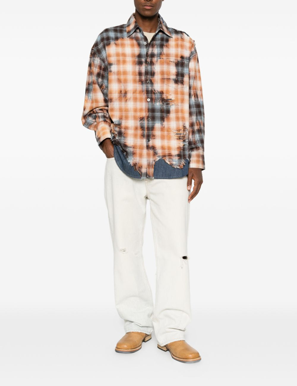 Camicia a quadri multicolore Feng chen wang - uomo 