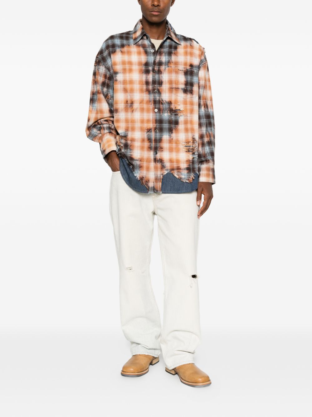 Camicia a quadri multicolore Feng chen wang - uomo 