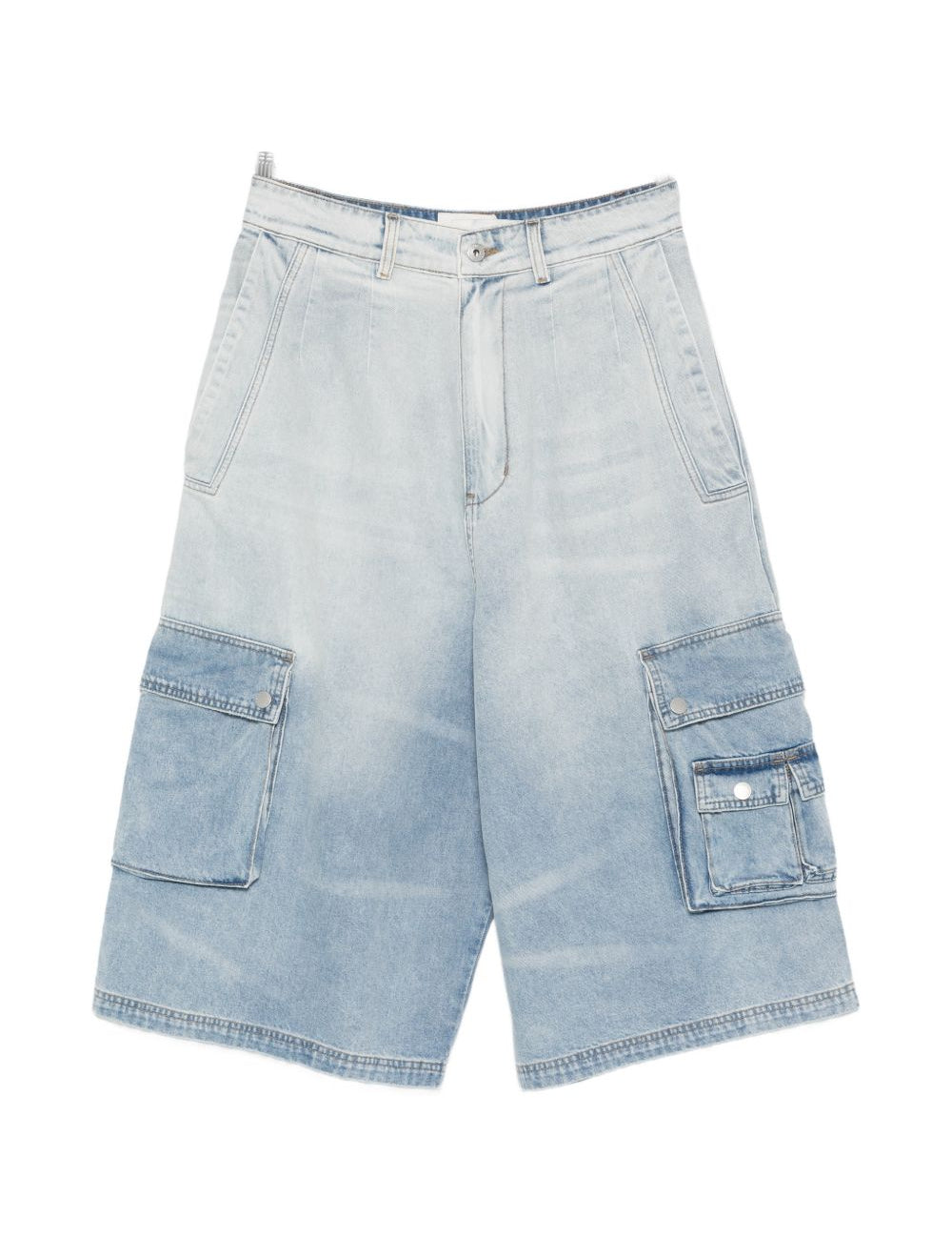 Pantaloncini con tasche cargo in blu Feng chen wang - uomo 