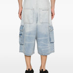 Pantaloncini con tasche cargo in blu Feng chen wang - uomo 