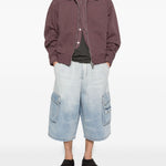 Pantaloncini con tasche cargo in blu Feng chen wang - uomo 