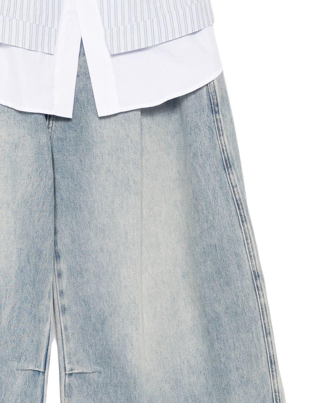 Jeans a gamba larga 2 in 1 in azzurro Feng chen wang - uomo 