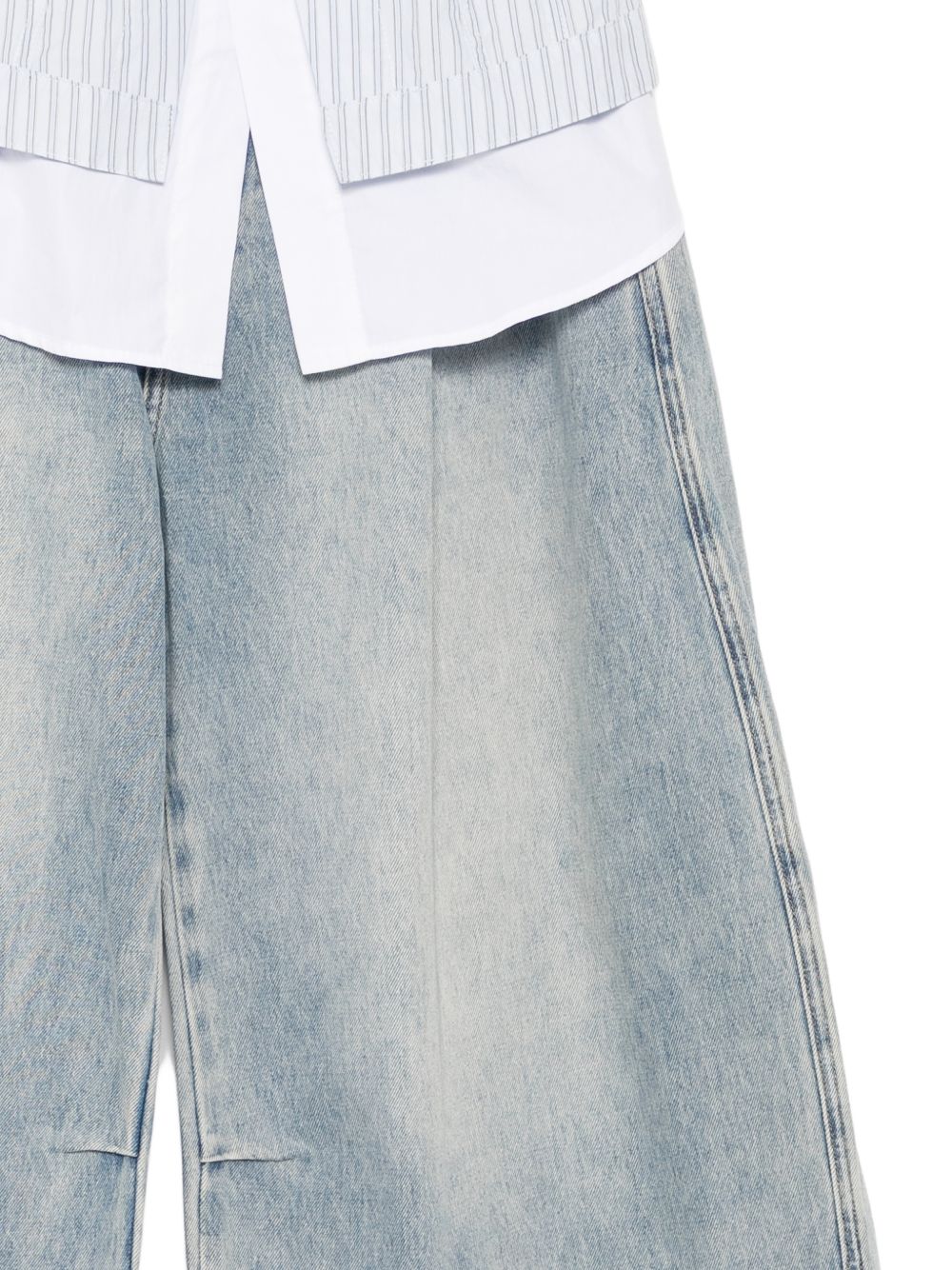 Jeans a gamba larga 2 in 1 in azzurro Feng chen wang - uomo 