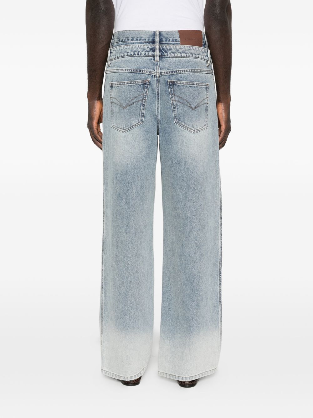 Jeans con effetto schiarito in blu Feng chen wang - uomo 