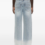 Jeans con effetto schiarito in blu Feng chen wang - uomo 