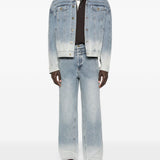 Jeans con effetto schiarito in blu Feng chen wang - uomo 