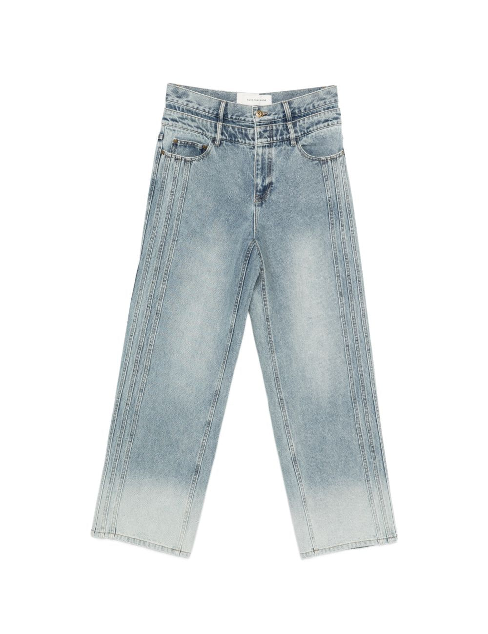 Jeans con effetto schiarito in blu Feng chen wang - uomo 
