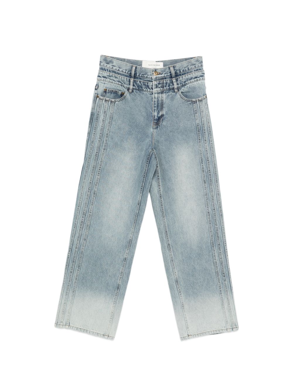 Jeans con effetto schiarito in blu Feng chen wang - uomo 