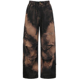 Pantaloni con coulisse e stampa tie-dye multicolore Feng chen wang - uomo 