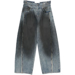 Pantaloni larghi scoloriti in blu e nero Feng chen wang - uomo 