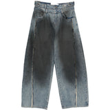 Pantaloni larghi scoloriti in blu e nero Feng chen wang - uomo 