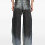 Pantaloni larghi scoloriti in blu e nero Feng chen wang - uomo 
