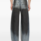 Pantaloni larghi scoloriti in blu e nero Feng chen wang - uomo 
