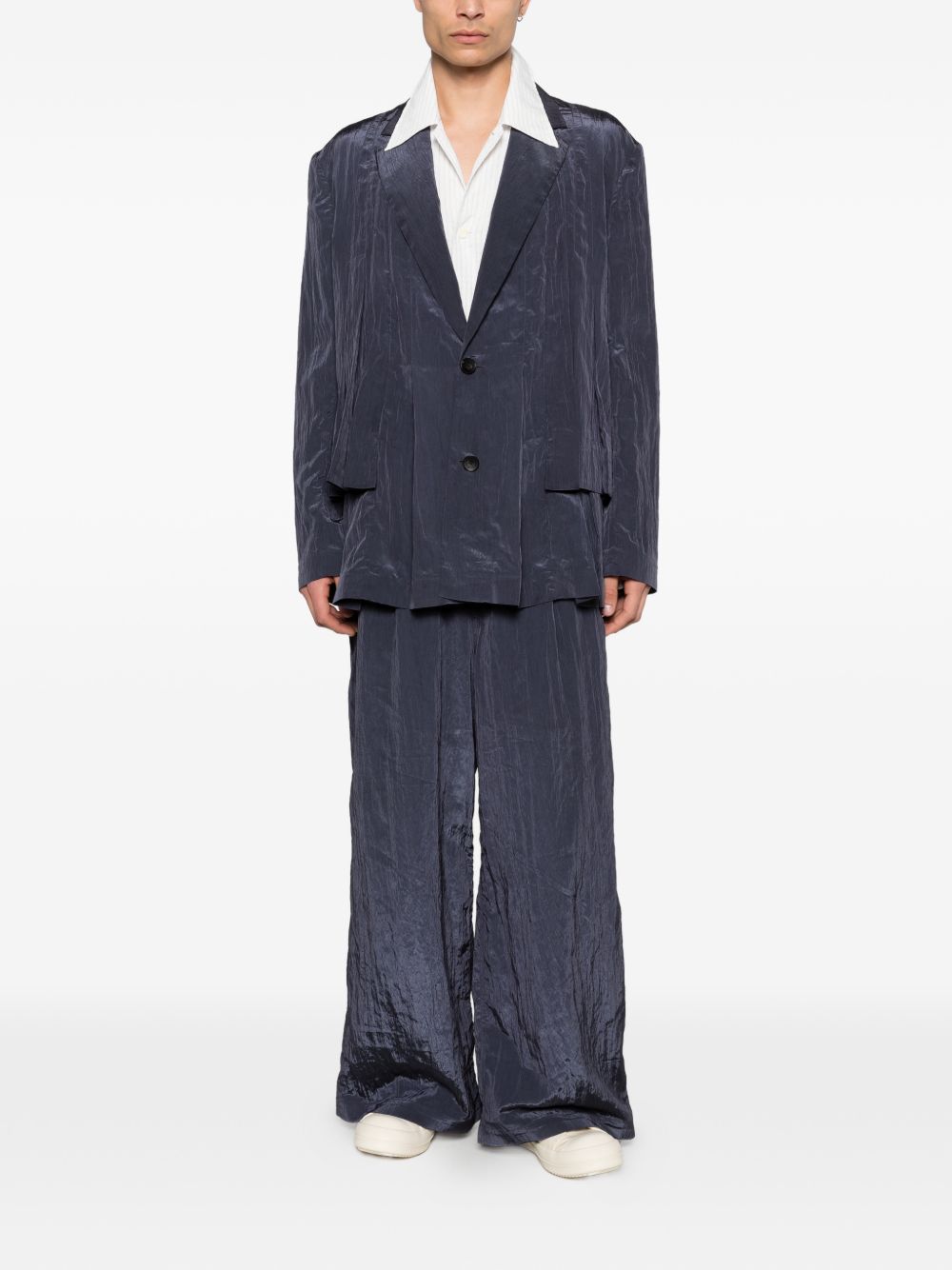 Pantaloni con coulisse in blu Feng chen wang - uomo 