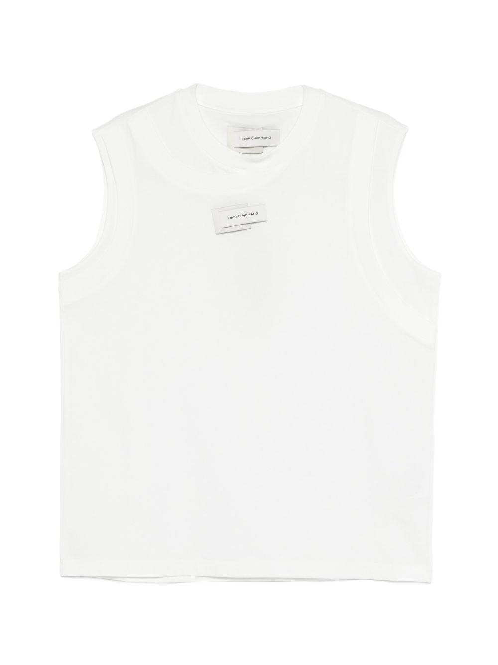 Canotta con logo in bianco Feng chen wang - uomo 