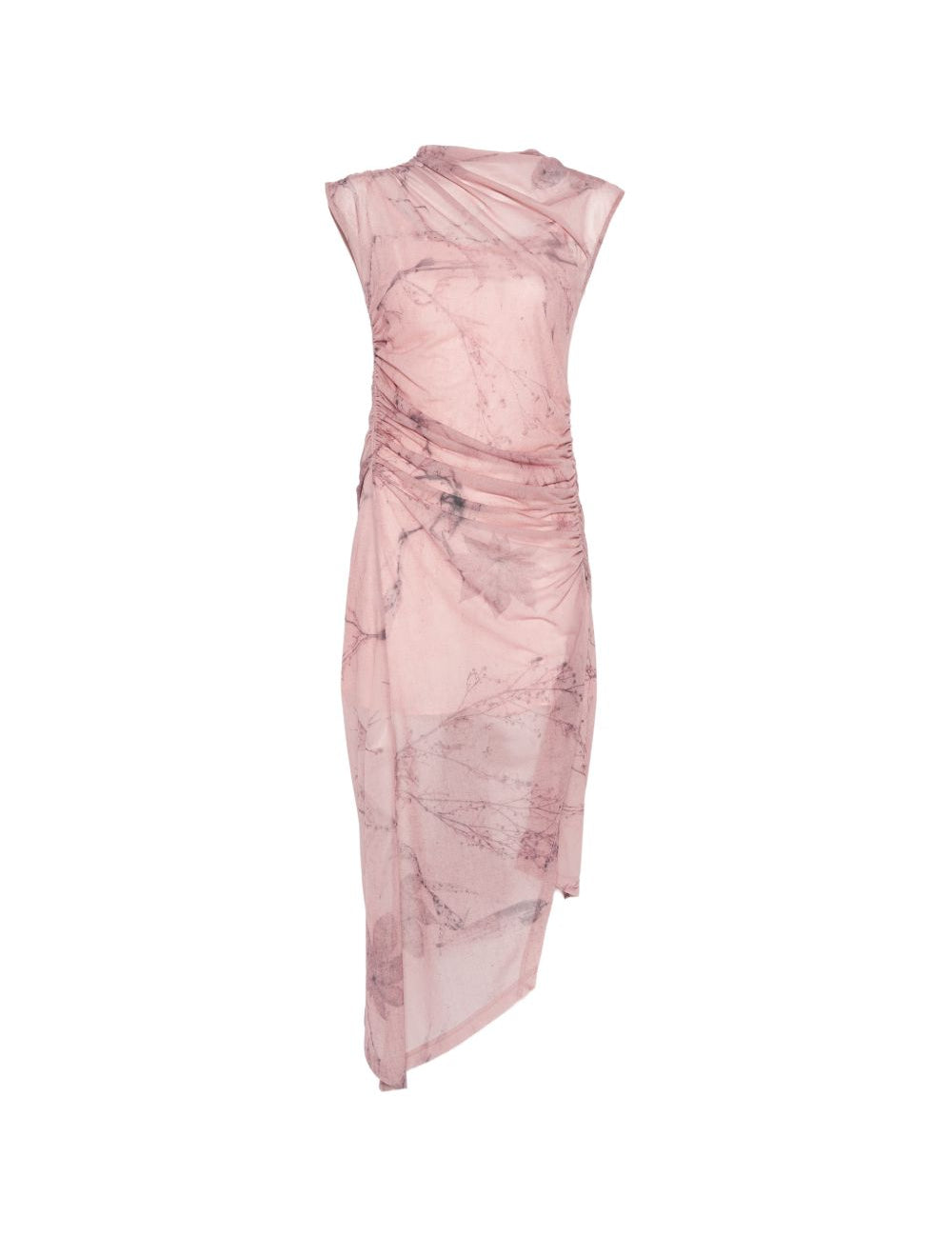 Abito midi asimmetrico in rosa Feng Chen Wang - donna 