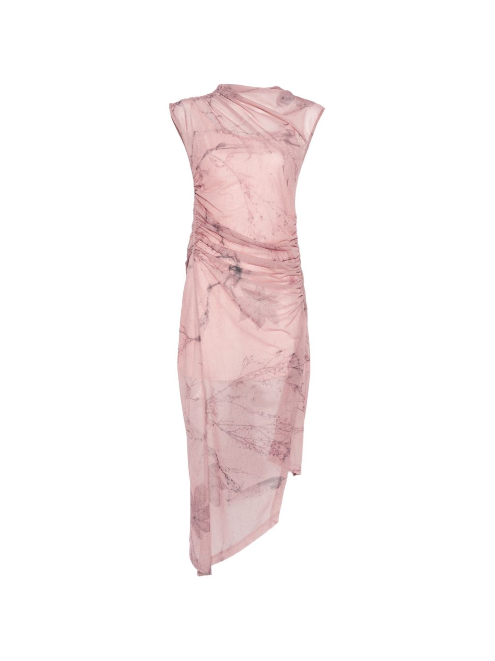 Abito midi asimmetrico in rosa Feng Chen Wang - donna 