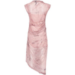 Abito midi asimmetrico in rosa Feng Chen Wang - donna 