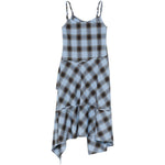 Abito midi con balze in azzurro e nero Feng Chen Wang - donna 