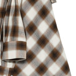 Gonna midi a quadri in marrone e bianco Feng Chen Wang - donna 