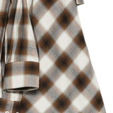 Gonna midi a quadri in marrone e bianco Feng Chen Wang - donna 