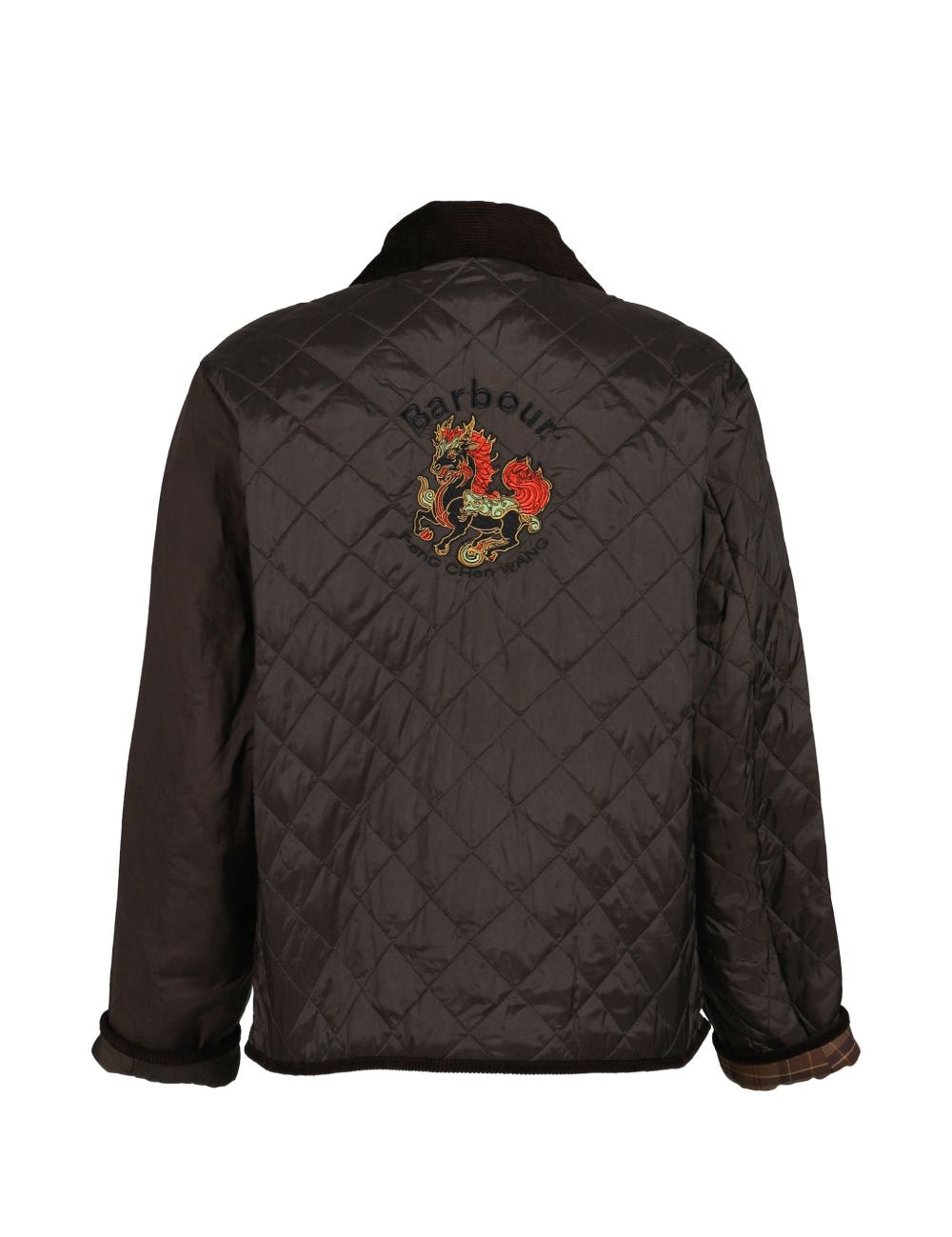 Giacca trapuntata in marrone Feng chen wang x barbour - uomo 
