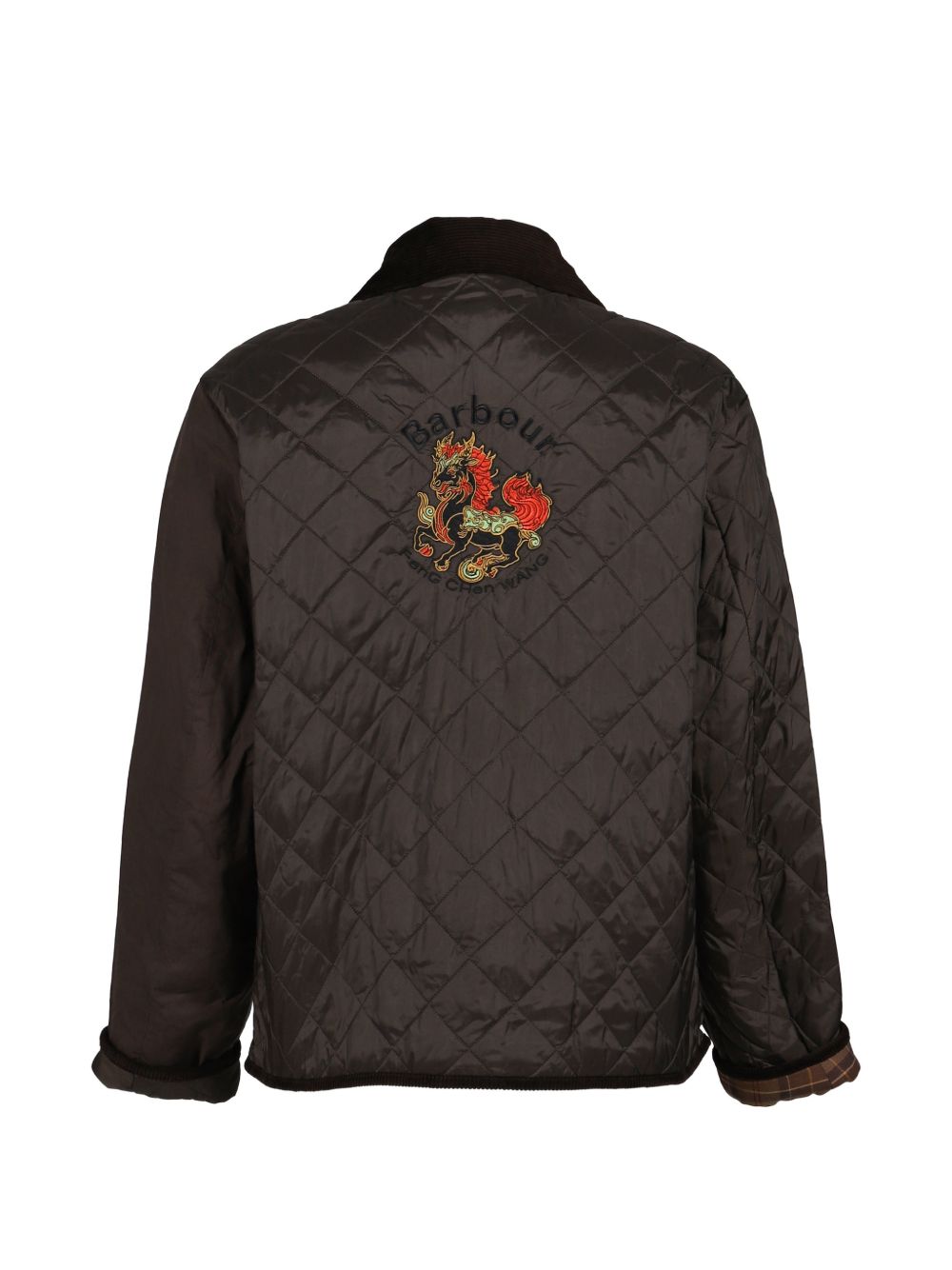Giacca trapuntata in marrone Feng chen wang x barbour - uomo 