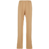 Pantaloni con spacchi laterali in beige Forte forte - donna 