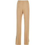 Pantaloni con spacchi laterali in beige Forte forte - donna 