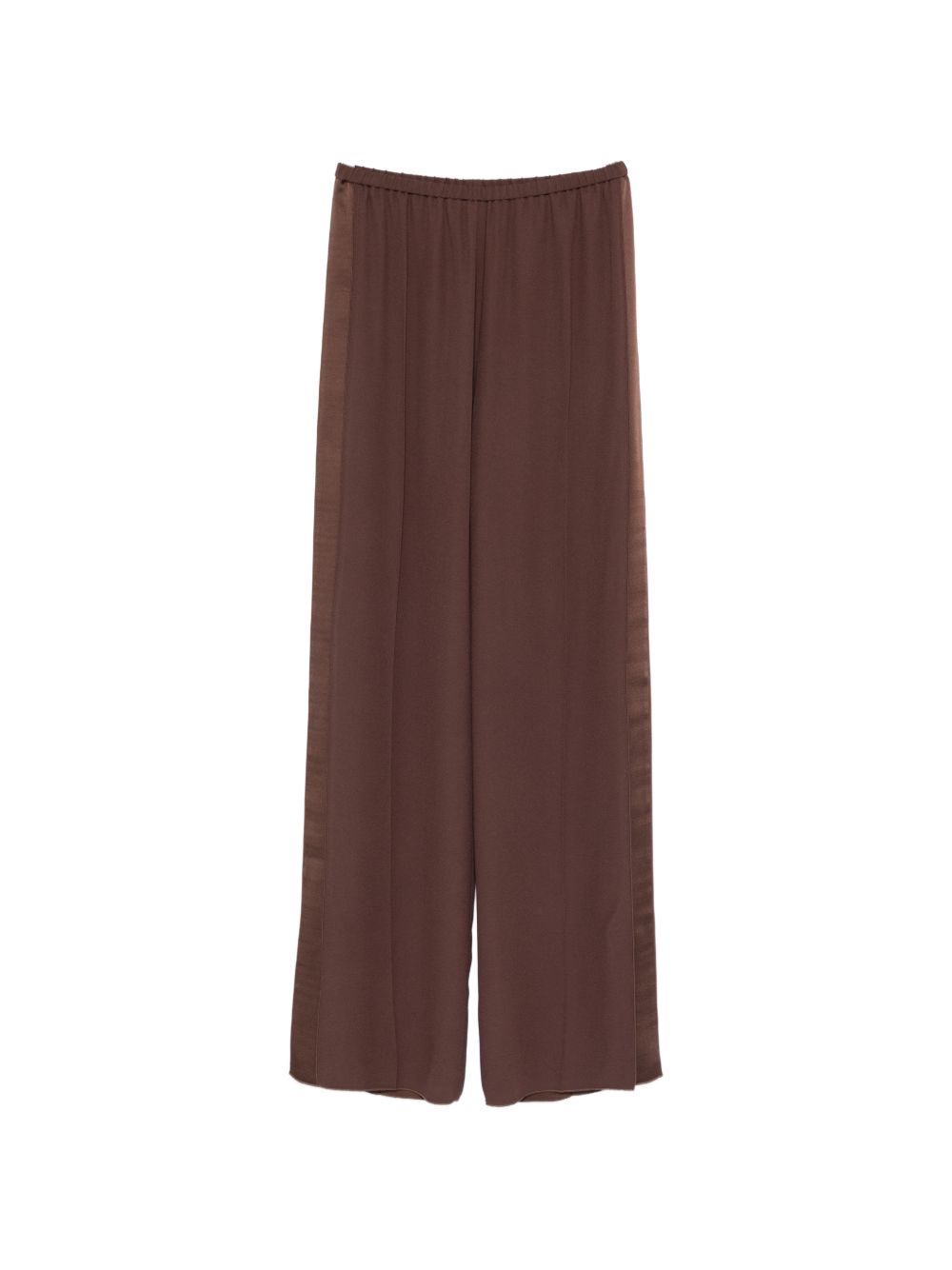 Pantaloni con inserti laterali in marrone Forte Forte - donna 