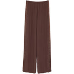 Pantaloni con inserti laterali in marrone Forte Forte - donna 