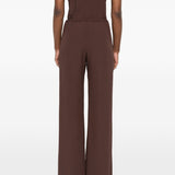 Pantaloni con inserti laterali in marrone Forte Forte - donna 
