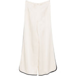Pantaloni con bordi a contrasto in avorio Forte Forte - donna 