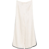 Pantaloni con bordi a contrasto in avorio Forte Forte - donna 